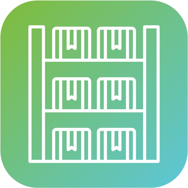 vector design shelf capacity icon style