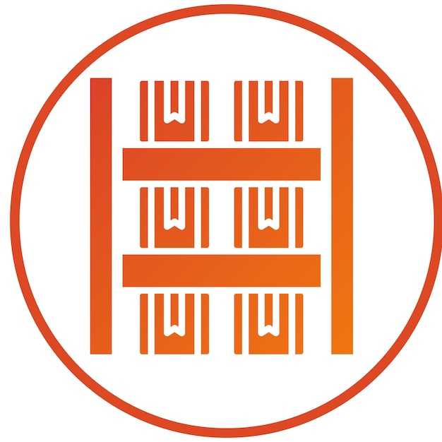 vector design shelf capacity icon style