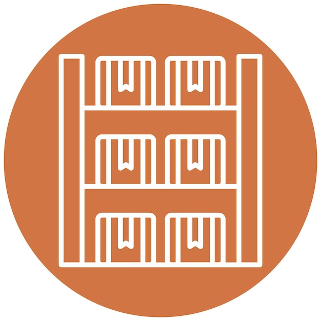 vector design shelf capacity icon style