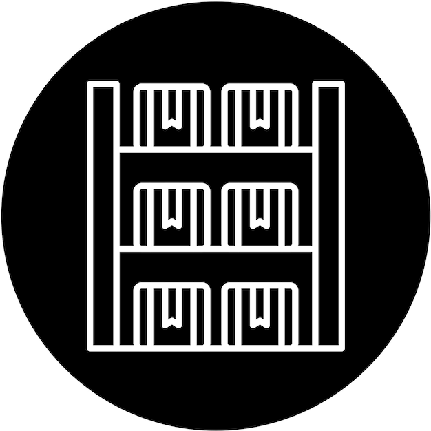 vector design shelf capacity icon style