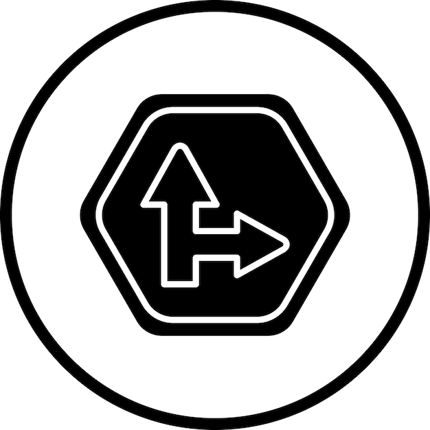 vector design side road right icon style