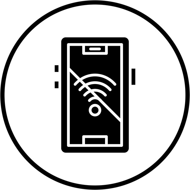 vector design signal wifi off icon style