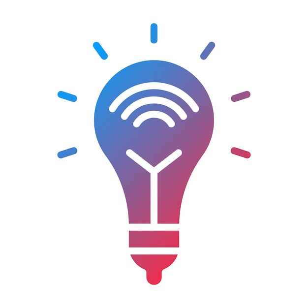 vector design smart bulb icon style