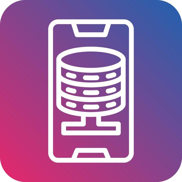Vector Design Smartphone Database Icon Style