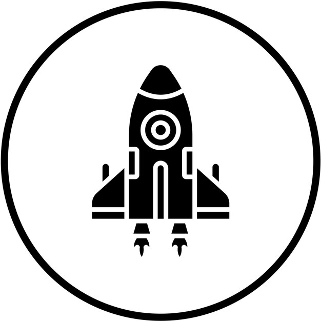 Vector Design Spaceship Icon Style