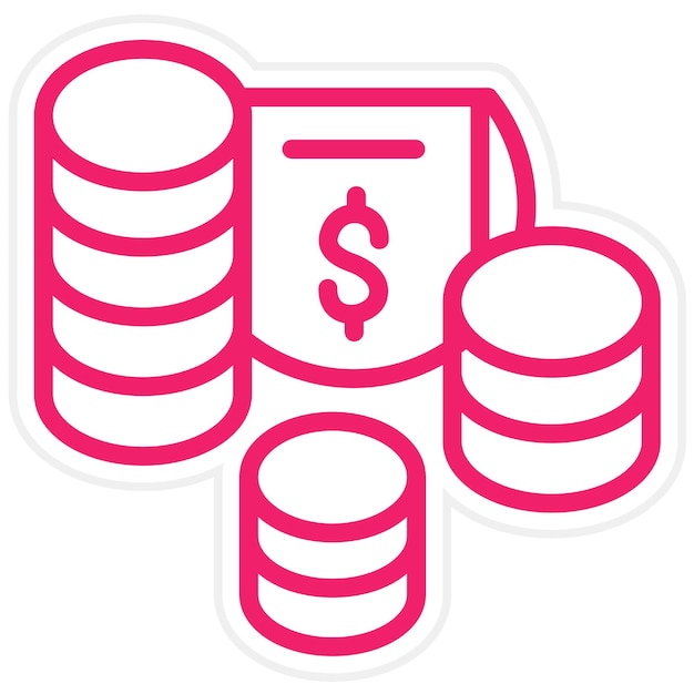 Vector Design Stack Of Coins Icon Style