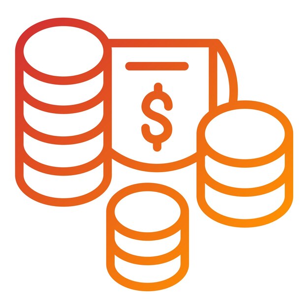 Vector Design Stack Of Coins Icon Style