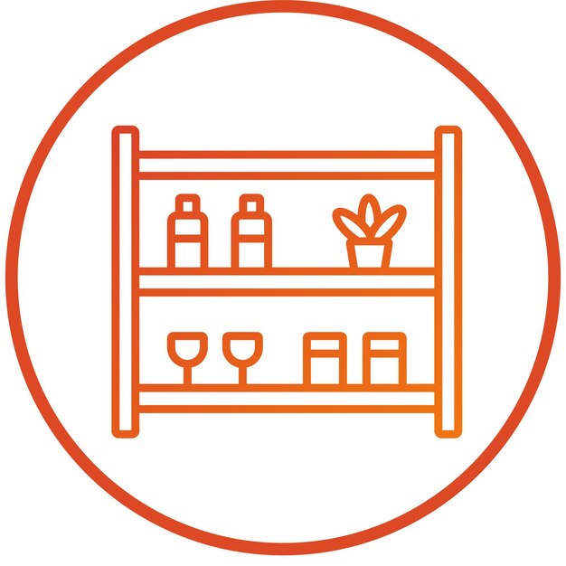 vector design store shelfs icon style