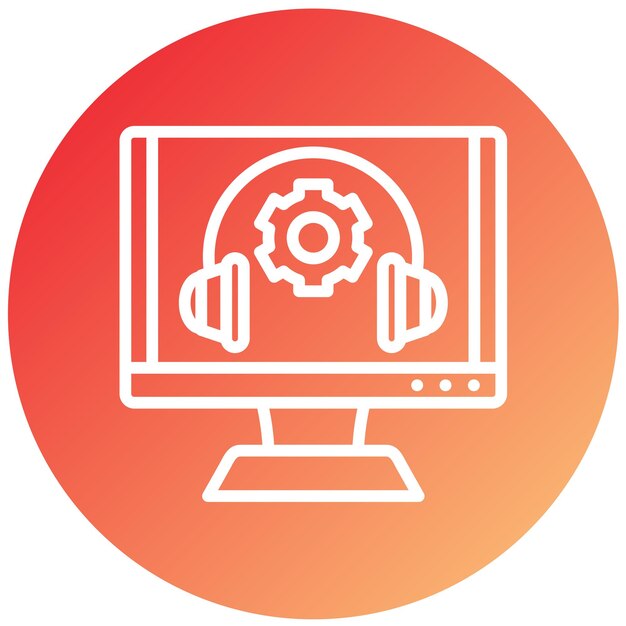 Vector Design Support Icon Style