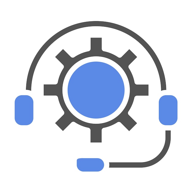 vector design support line icon style