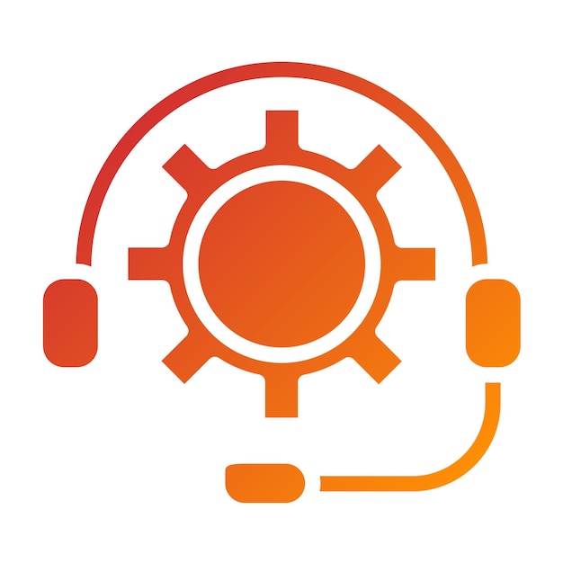 vector design support line icon style