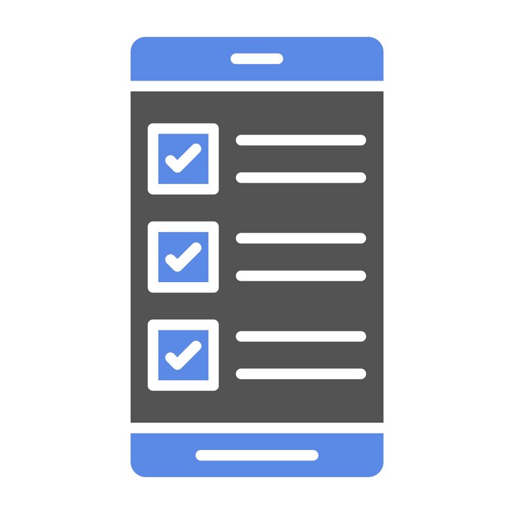 Vector vector design survey mobile app icon style