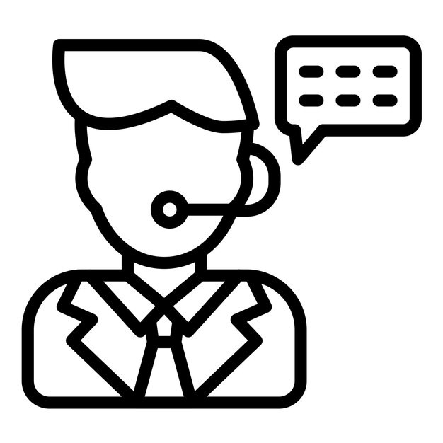 Vector Design Talk Center Icon Style