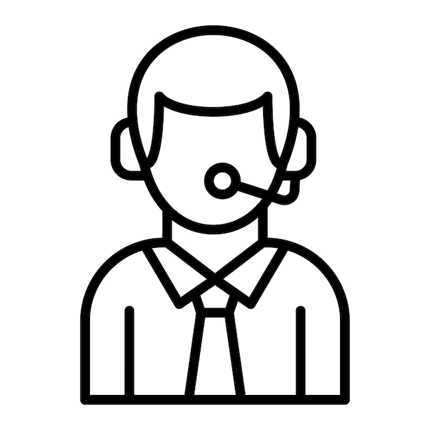 Vector Design Telemarketer Icon Style