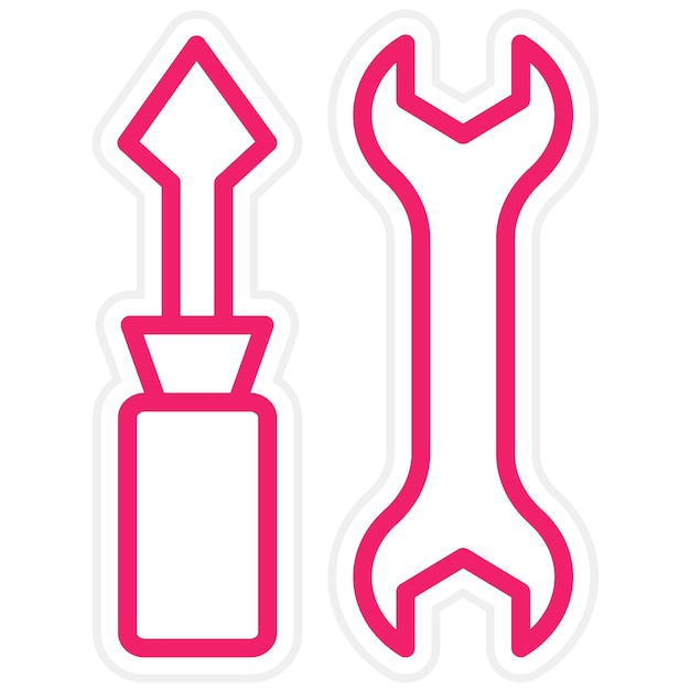 Vector Design Tools Settings Icon Style