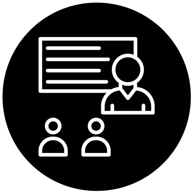 Vector Design Training Session Icon Style