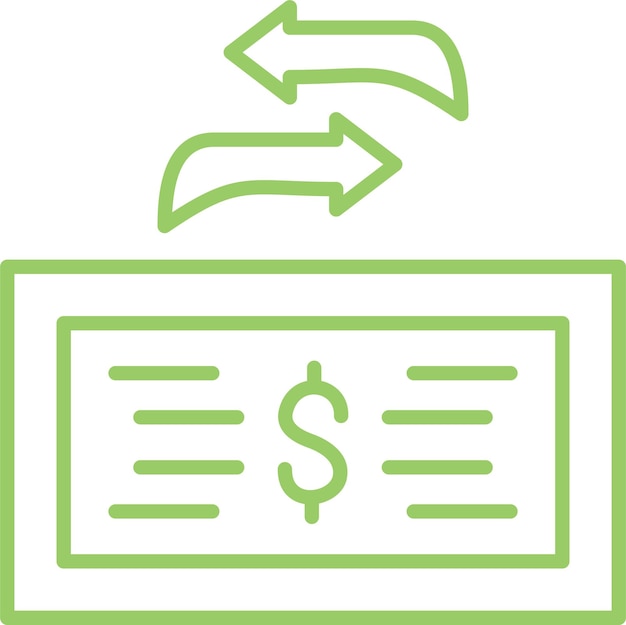 Vector Design Transfer Amount Icon Style