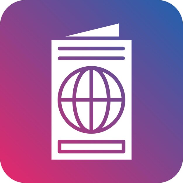 Vector Design Travel Visa Icon Style