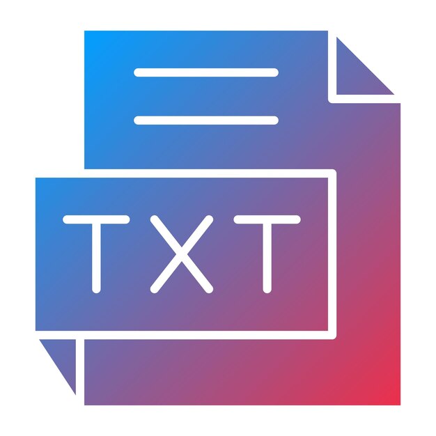 Vector Design TXT Icon Style