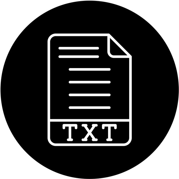 Vector Design TXT Icon Style