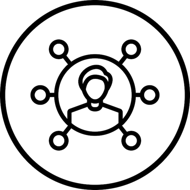 Vector Design User Connection Icon Style