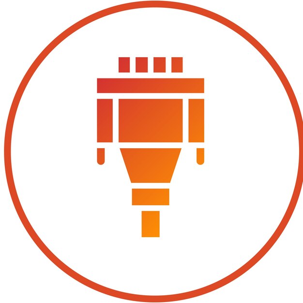 Vector Design VGA Cable Icon Style