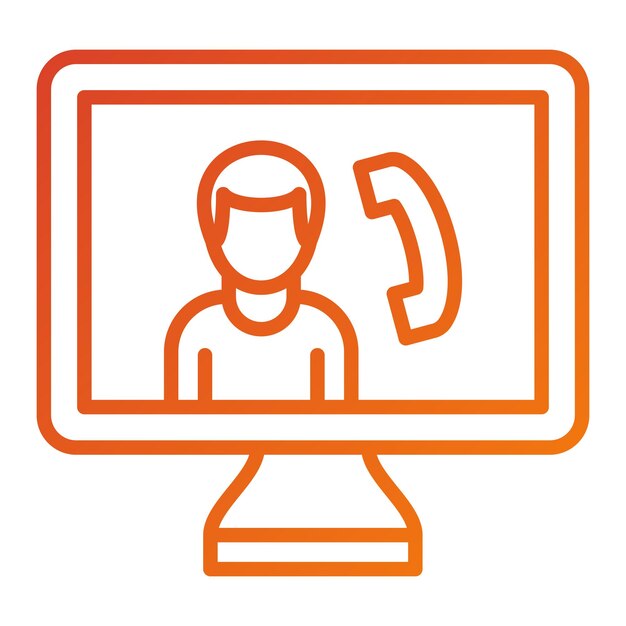 Vector Design Video Call Icon Style