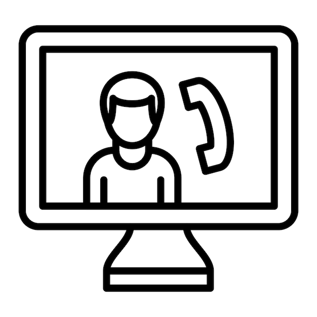 Vector Design Video Call Icon Style