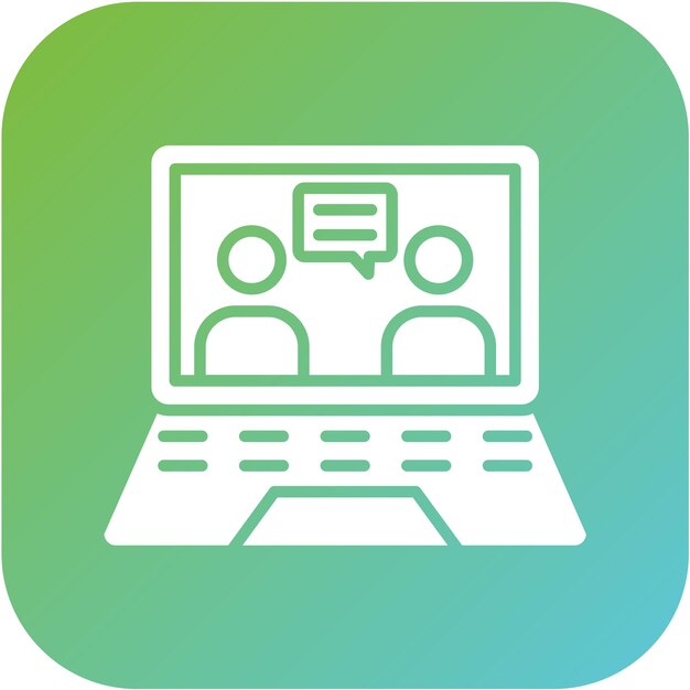 Vector Design Videocall Discussion Icon Style