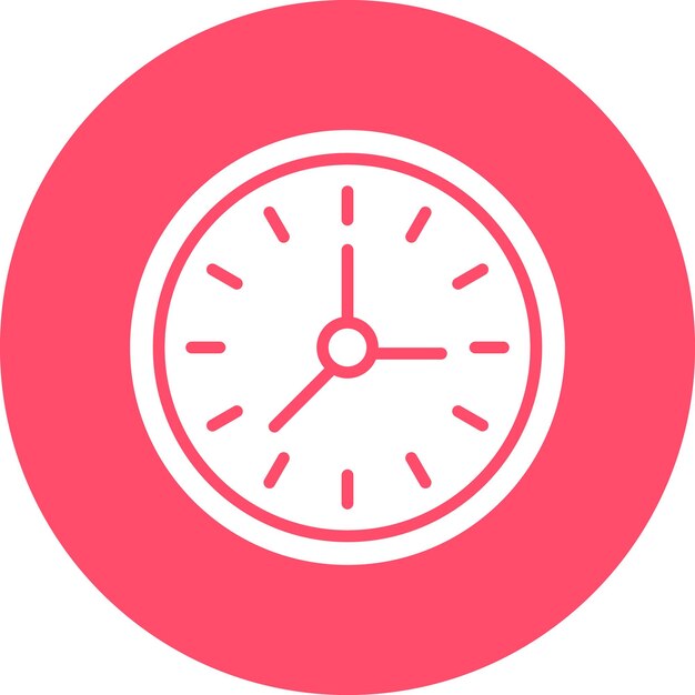 Vector Design Wall Clock Icon Style