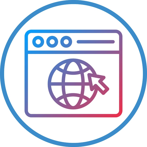 Vector Design Web Browser Icon Style