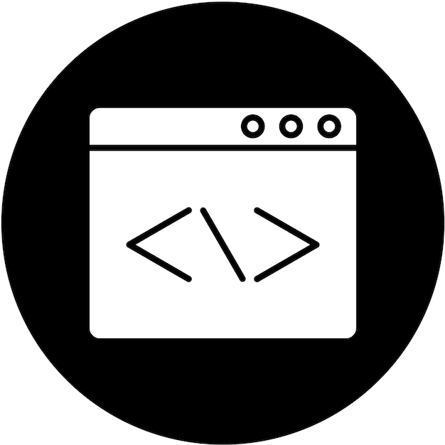 Vector Design Web Coding Icon Style