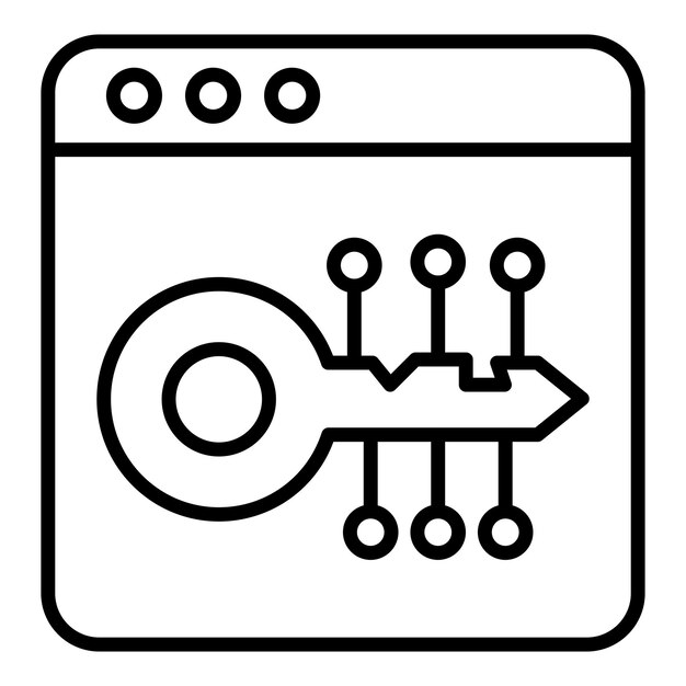 vector design web key icon style