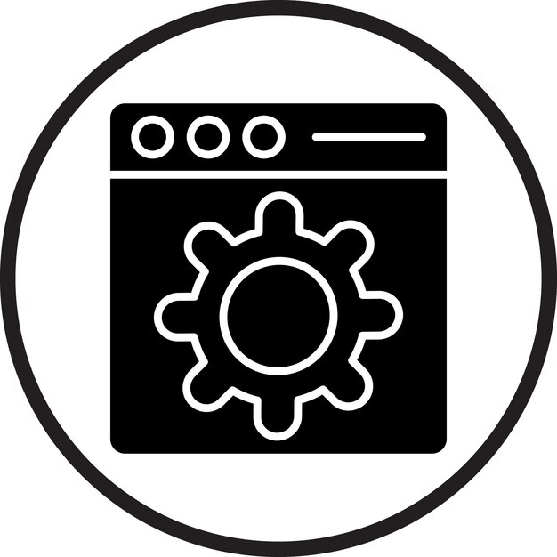 Vector Design Web Setting Icon Style