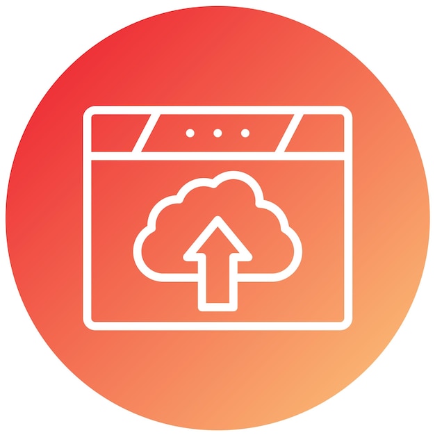 Vector Design Webpage Upload Icon Style