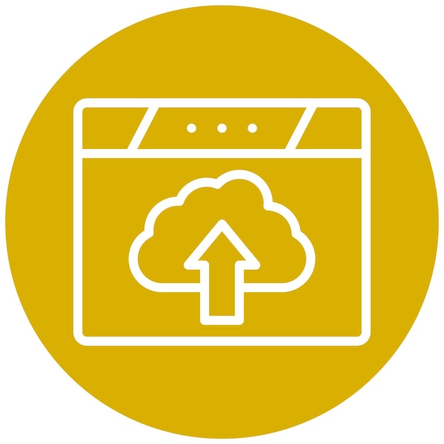Vector Design Webpage Upload Icon Style