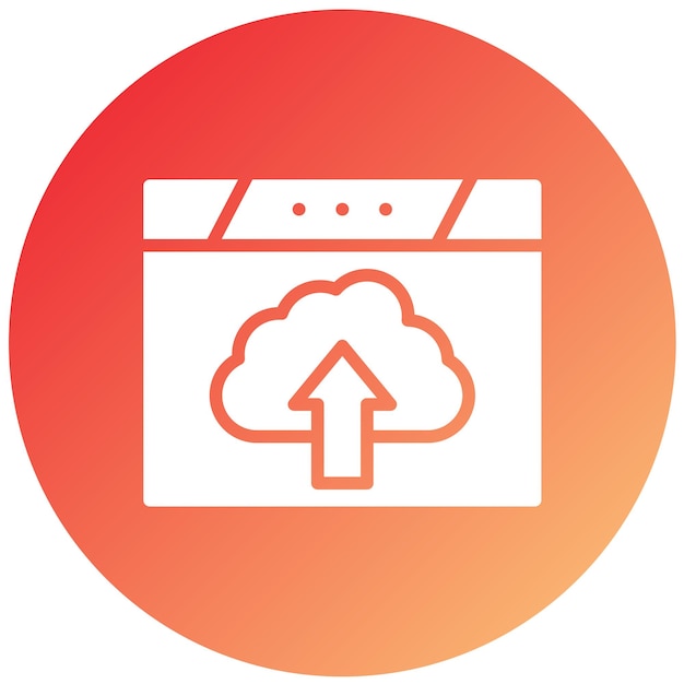 Vector Design Webpage Upload Icon Style