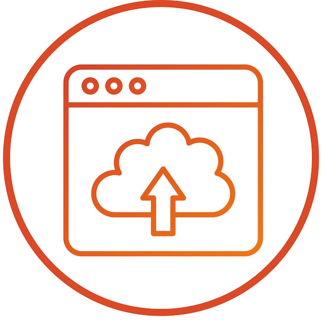 Vector Design Webpage Upload Icon Style