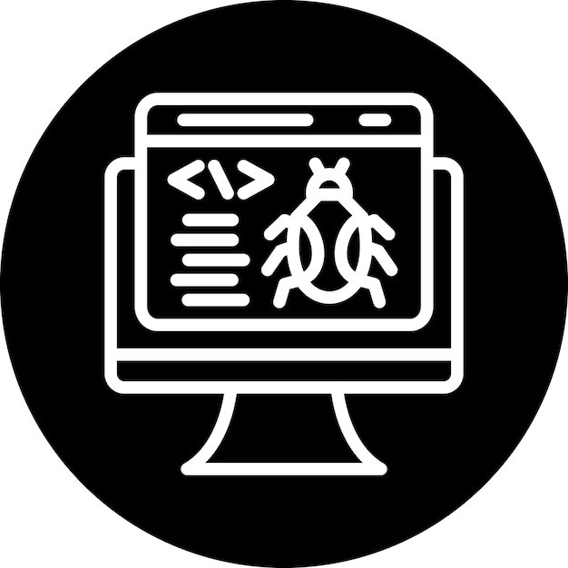 vector design website bug icon style