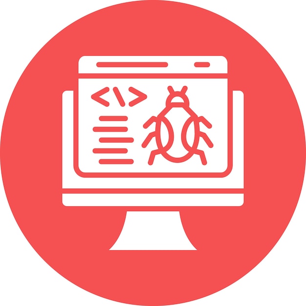 vector design website bug icon style