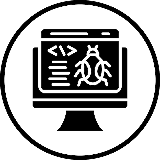 vector design website bug icon style