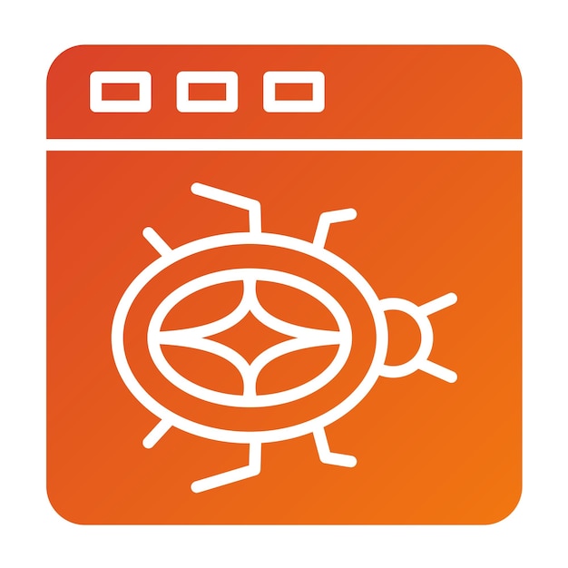 Vector Design Website Bug Icon Style
