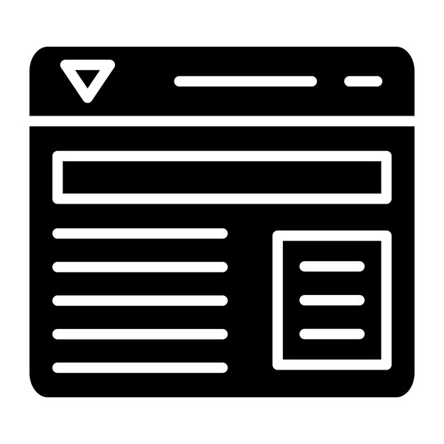 Vector Design Website Layout Icon Style