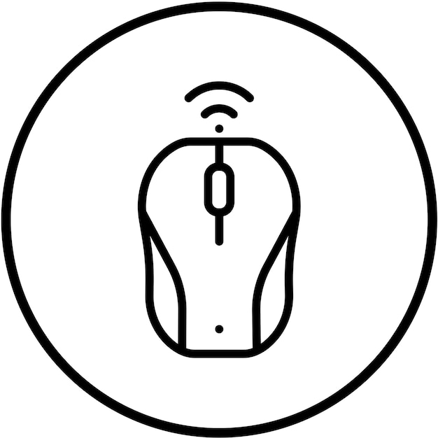 Vector Design Wireless Mouse Icon Style