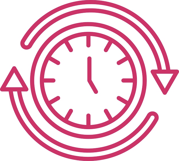 vector design working time icon style