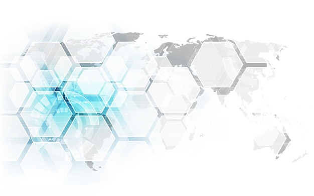vector digital global technology concept abstract background
