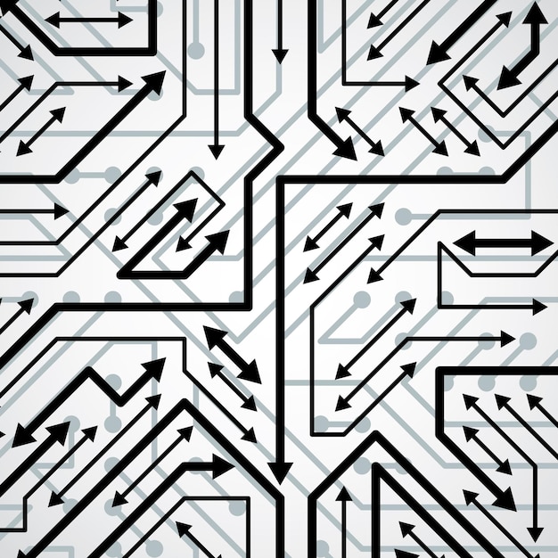 Vector digital technology background with circuit board elements, computer scheme texture. Device component, microprocessor abstract illustration.