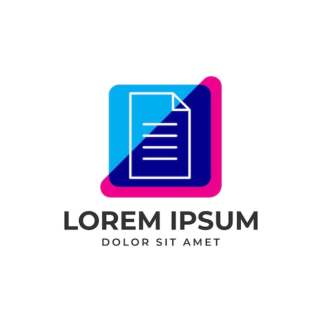 vector document logo icon isolated