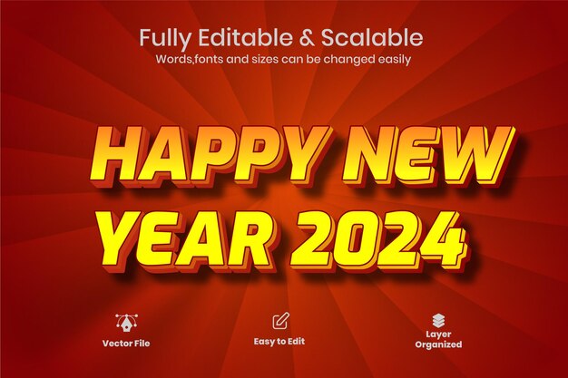 Vector editable text effect