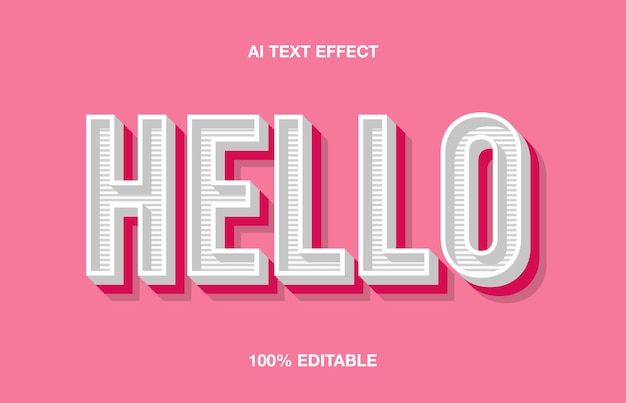 Vector efecto de texto retro